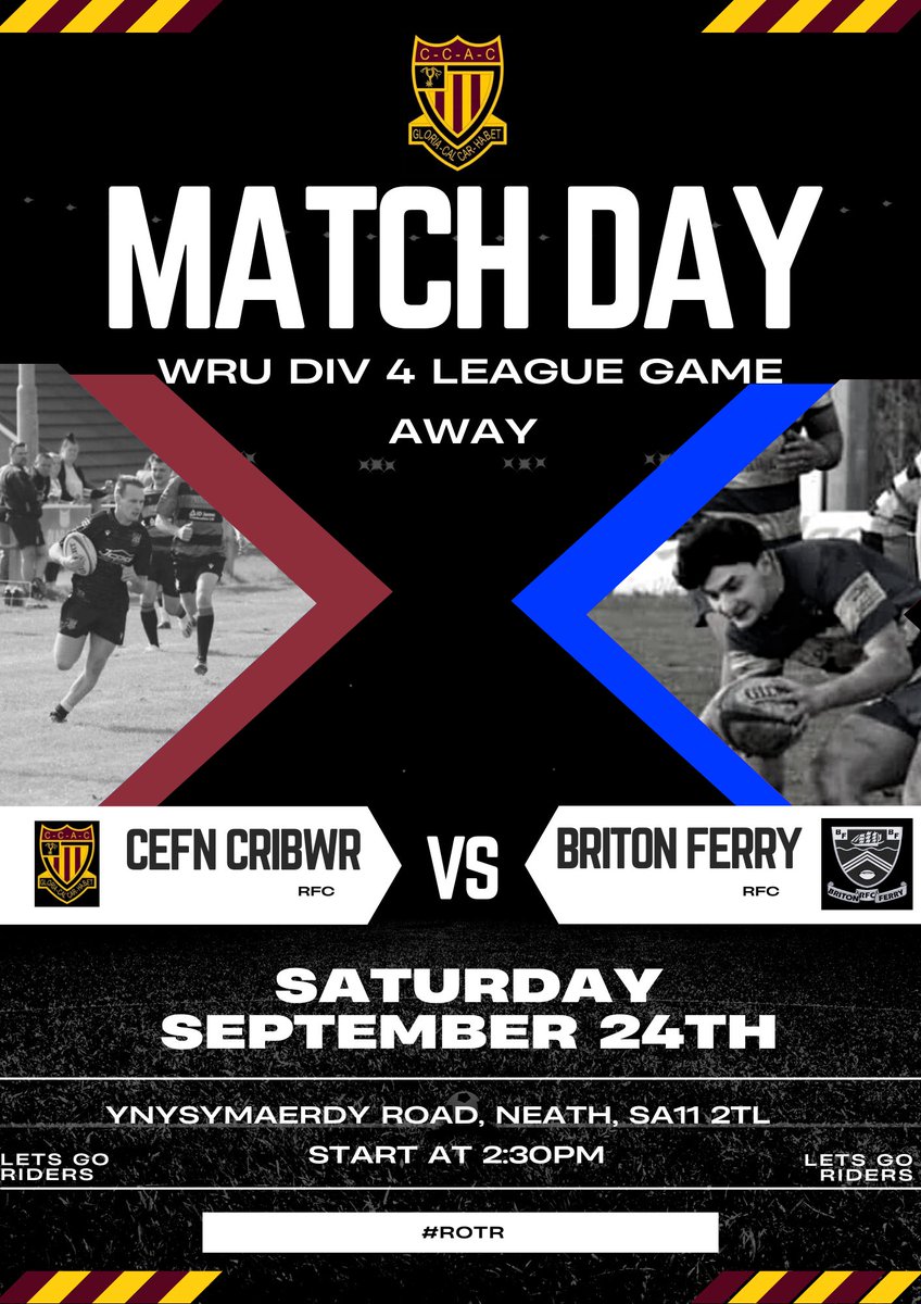 ac_cefn's tweet photo. This Saturday it’s back to league duty as the riders travel down to @BritonFerryRFC. Come along and support the riders on the road. #uppariders https://t.co/vs30745Dt4
