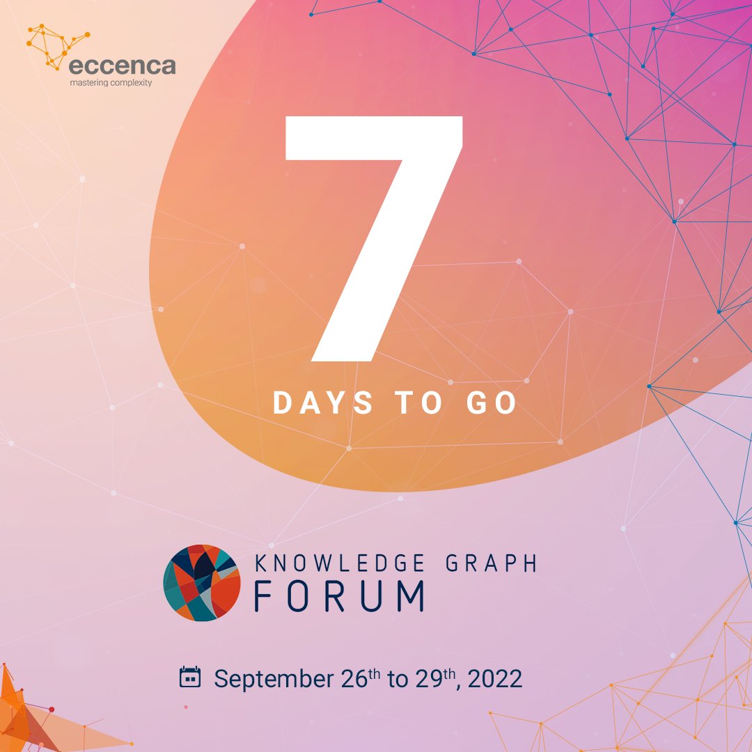 eccenca's tweet photo. #KnowledgeGraphForum2022 by #Ontotext in partnership with eccenca GmbH is round the corner. The annual event that addresses the entire spectrum of #knowledgegraph-based #business applications is just 7 days ahead! https://t.co/x9DklWelpS