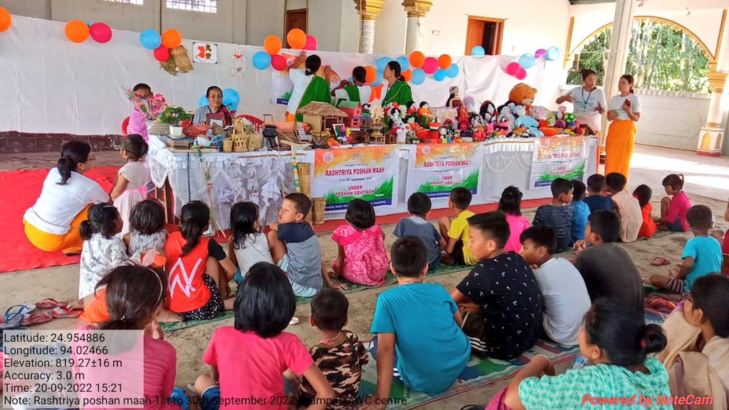 bem_hidang's tweet photo. Celebrating Rashtriya Poshan Maah 2022, 
"Promotion of Toy based &amp; play based learning at community level along with sensitization of indigenous toys" orgd AWWs &amp; AWHs Sector 18 &amp; 19 ICDS Project Imphal East-I #Manipur @MinistryWCD @POSHAN_Official @singh_dingo @BanteeKonthouj1 https://t.co/jsmh71Zv9a