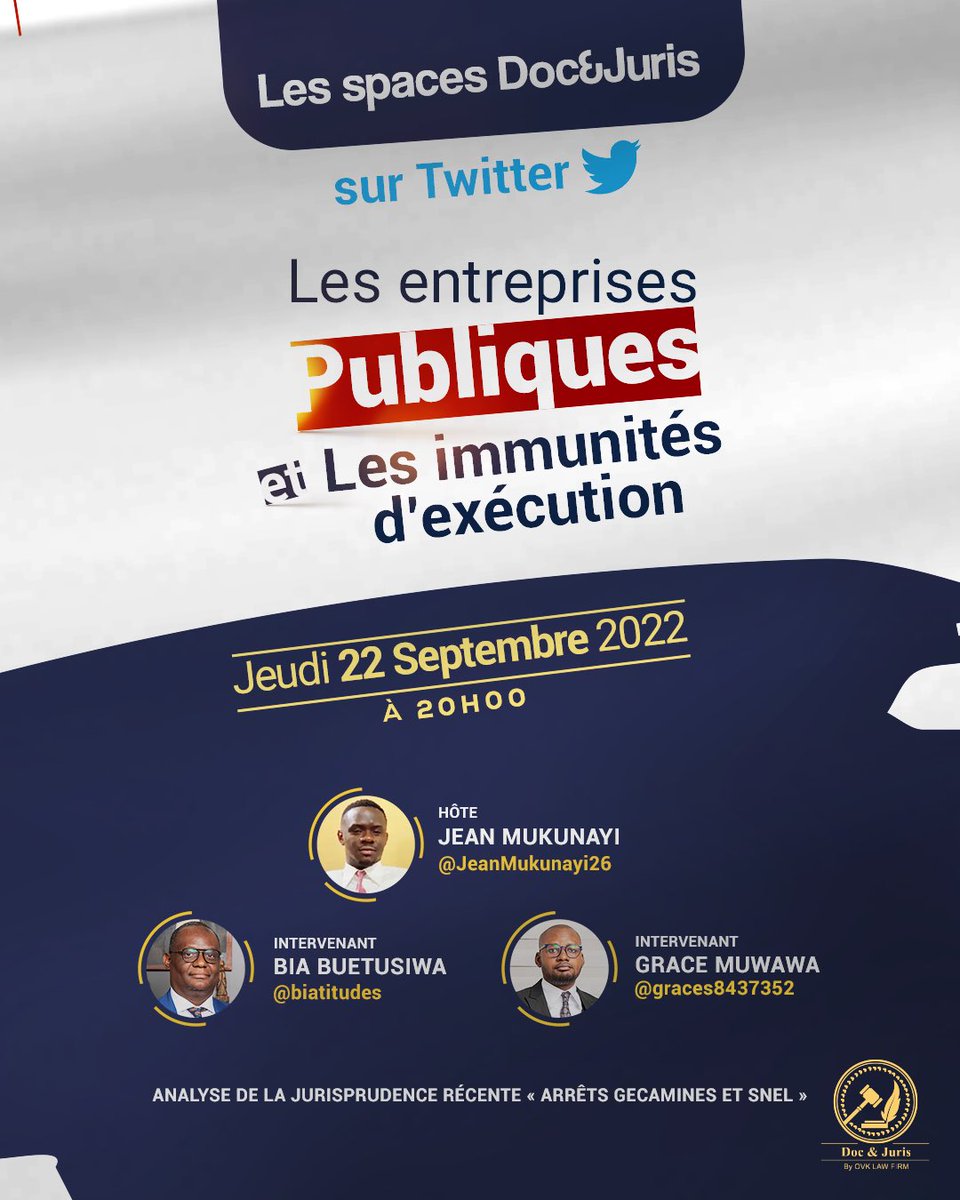 DocetJuris's tweet photo. Avec @Graces84973952 sous la modération de @JeanMukunayi26 https://t.co/XdZ0WK7WEn