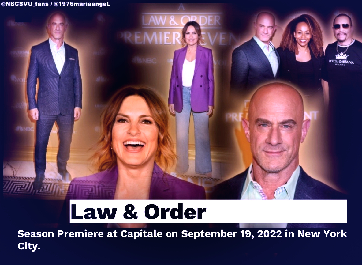 1976mariaangel's tweet photo. Law &amp; Order" Season Premiere at Capitale on September 19, 2022 in New York City
#OC03/ #SVU24 / L&amp;O 
Thursday, September 22 at 8/7c on NBC https://t.co/Tt1tOBzJDu