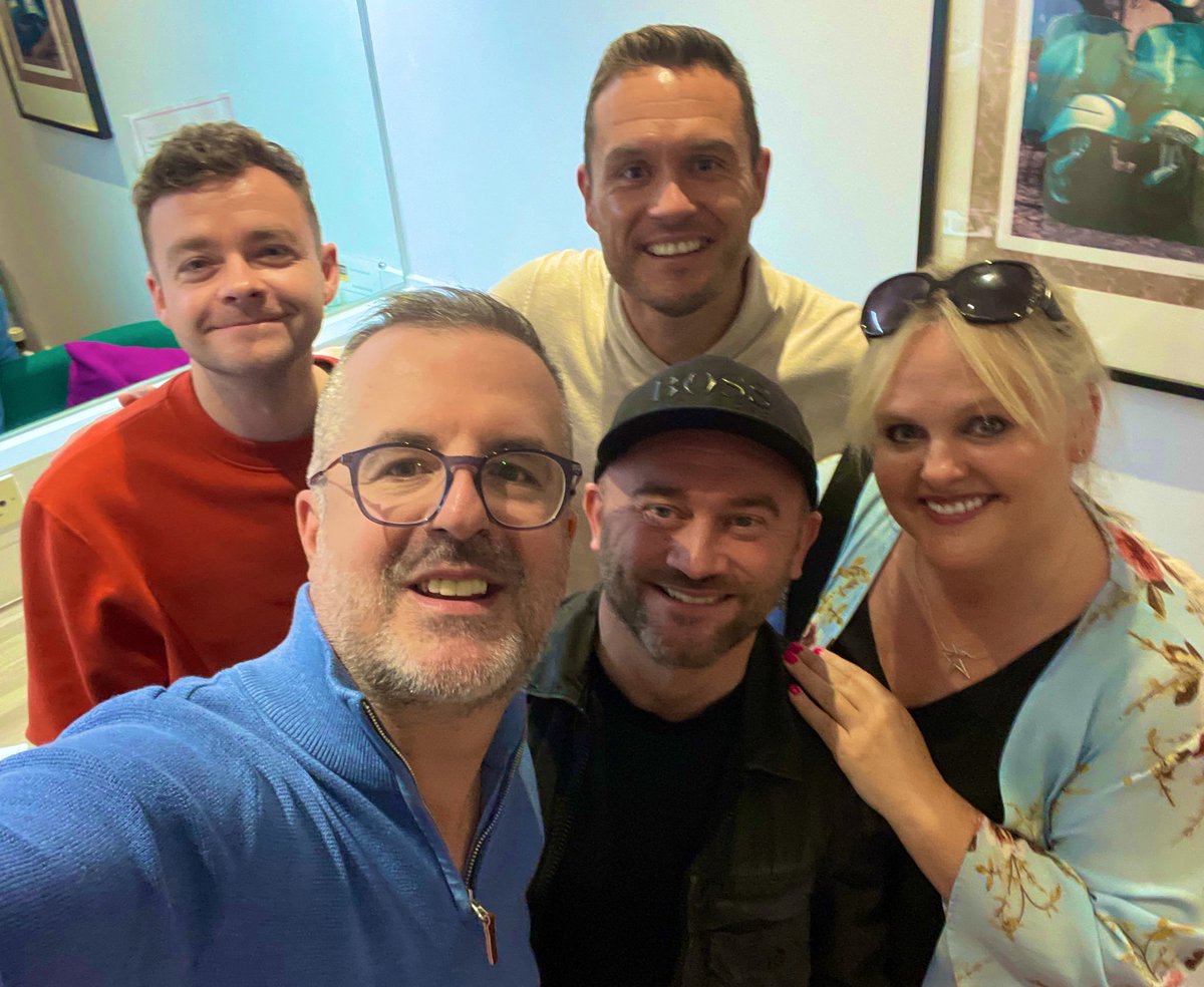 EwenDCameron's tweet photo. 📺 Ewen &amp; Cat @ Breakfast on the set of River City today. Our behind the scenes video is coming soon ahead of their 20th Anniversary episode

#RiverCity https://t.co/gfEC4UbQTG