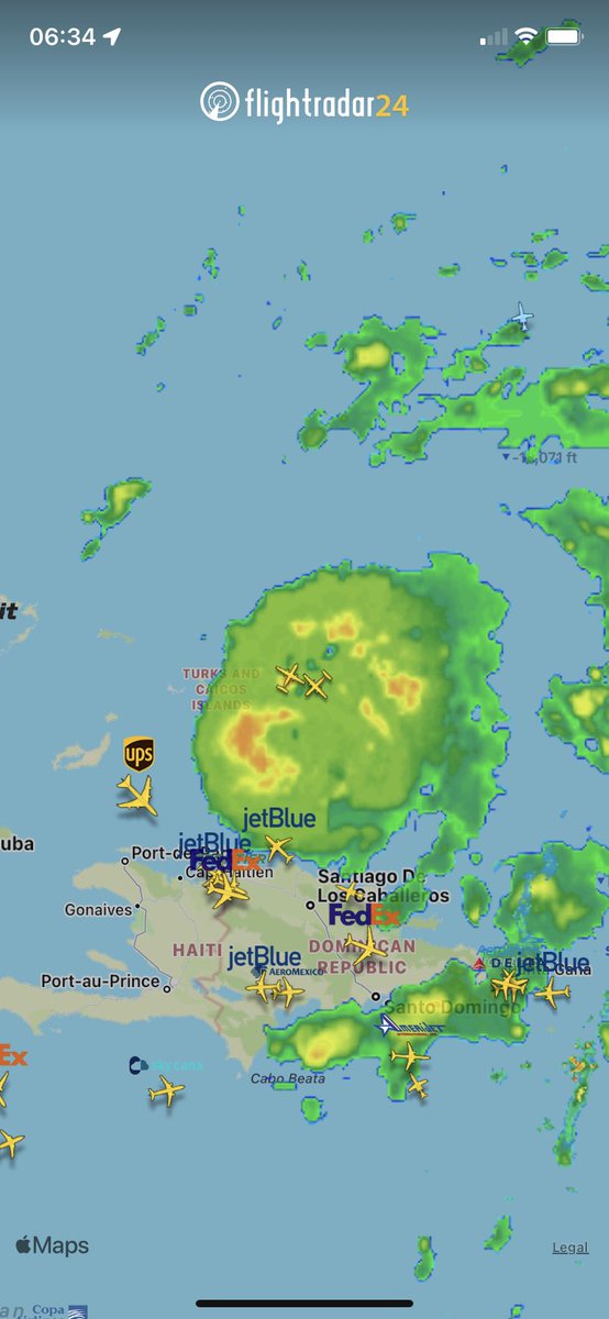 #NOAA42 and #TEAL72 inside Hurricane #Fiona this morning. fr24.com/NOAA42/2d88ada1 fr24.com/TEAL72/2d88af61