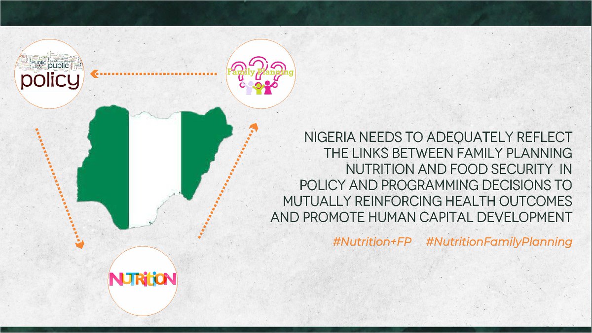 <a href="/NigeriaGov/">Government of Nigeria</a> nutrition and family planning services will mutually reinforce health outcomes and promote the attainment of Human Capital Development! 
 
#Nutrition+FP #NutritionFamilyplanning