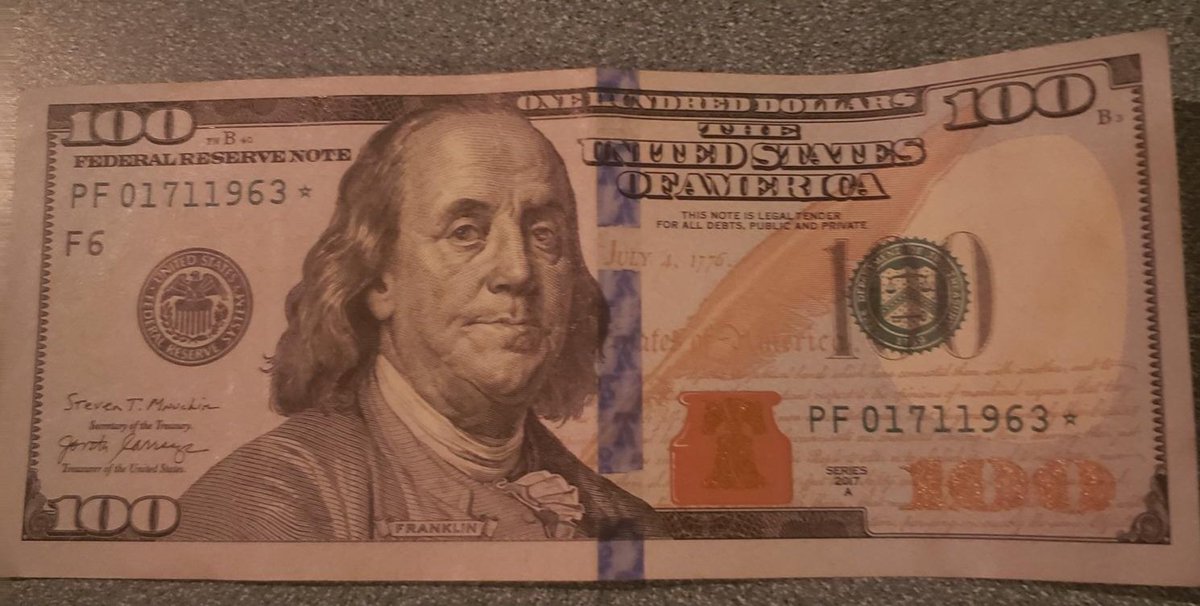 chadwicksirnio's tweet photo. BOOM! #MrsCFA with a #Starnote find! Unfortunately not low run size but still a fun find! #Keepcheckingthatchange because you never know when a cool find will be made! #Currency #currencycollecting #Fancynotes https://t.co/7XNQ5GHMCO