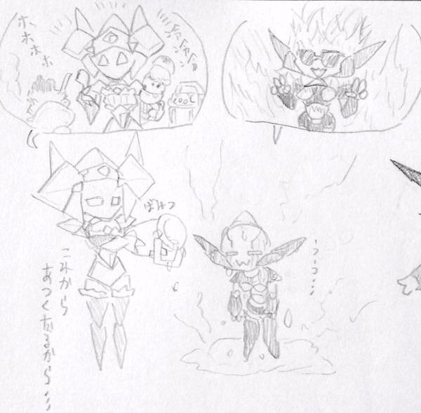 ⑩フレイマとグレイシャー
名は体を表すふたり
二人でいればちょうどいいが片方だけ居る時に接触すると死ぬ
もう全然描いてない 