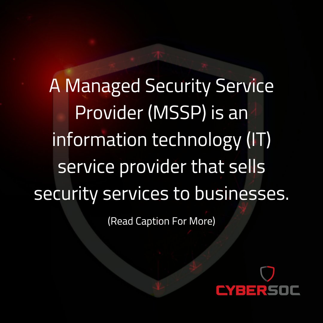 On today's episode of #LearnWithCyberSOC, we explore the meaning of ‘#MSSP’. 

#CyberSOCAfrica #CyberSOC #MSSP #CyberSecurity #ProtectYourBusiness #StaySafeOnline

 #AThread