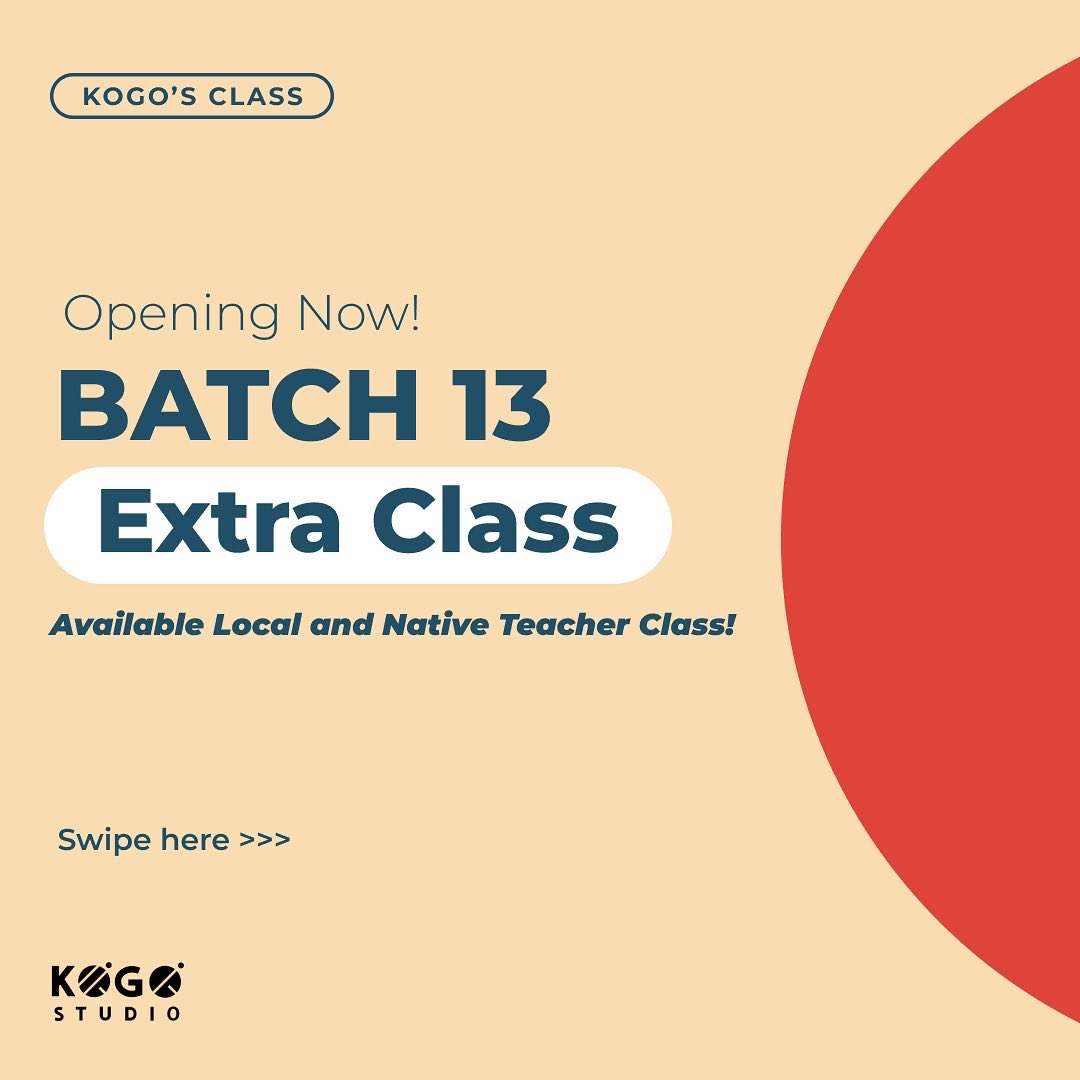 KOGOstudio's tweet photo. ✨🇰🇷Batch 13 Extra Class! ���🇷✨

LOCAL &amp; NATIVE TEACHER📚

This is what you are waiting for!
Extra Class TOPIK &amp; Conversation Class😆👩‍🏫

‼️Don’t miss our class‼️
Register to our courses on our website: https://t.co/xaXWg3rWcc
(CLICK LINK IN OUR BIO) https://t.co/yOKZrxUkvH