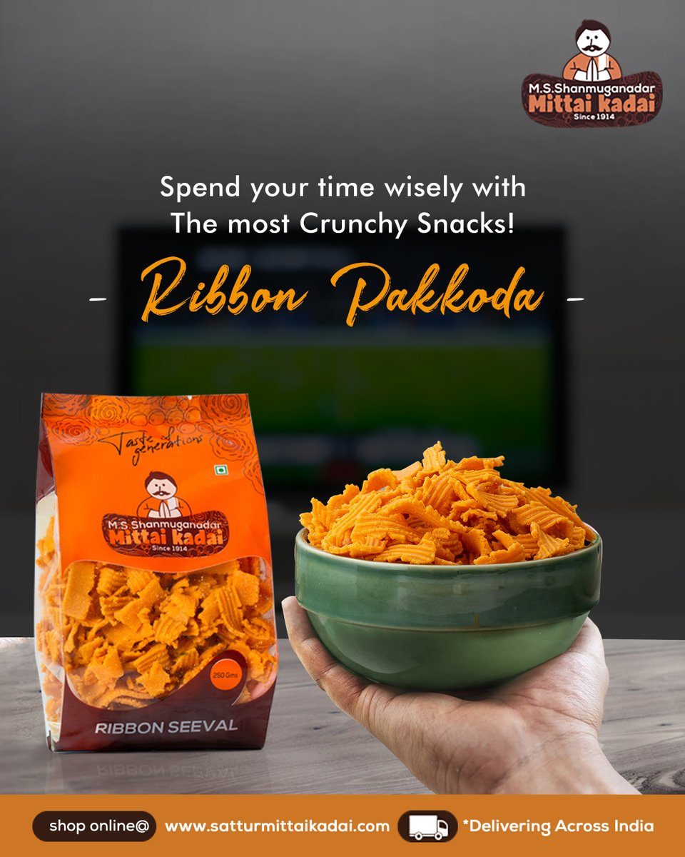 sattursevu's tweet photo. Who doesn’t love snack bites? It becomes even more special when you eat the most crunchy, tasty and ever delicious Ribbon Pakkodas! It’s time to crack your bites.
Order now: https://t.co/9sIlH1Y0s6
#seeval #ribbonseeval #ribbonmurukku #savouries #snackonline #SatturMittaiKadai https://t.co/QEMaM4N7L8