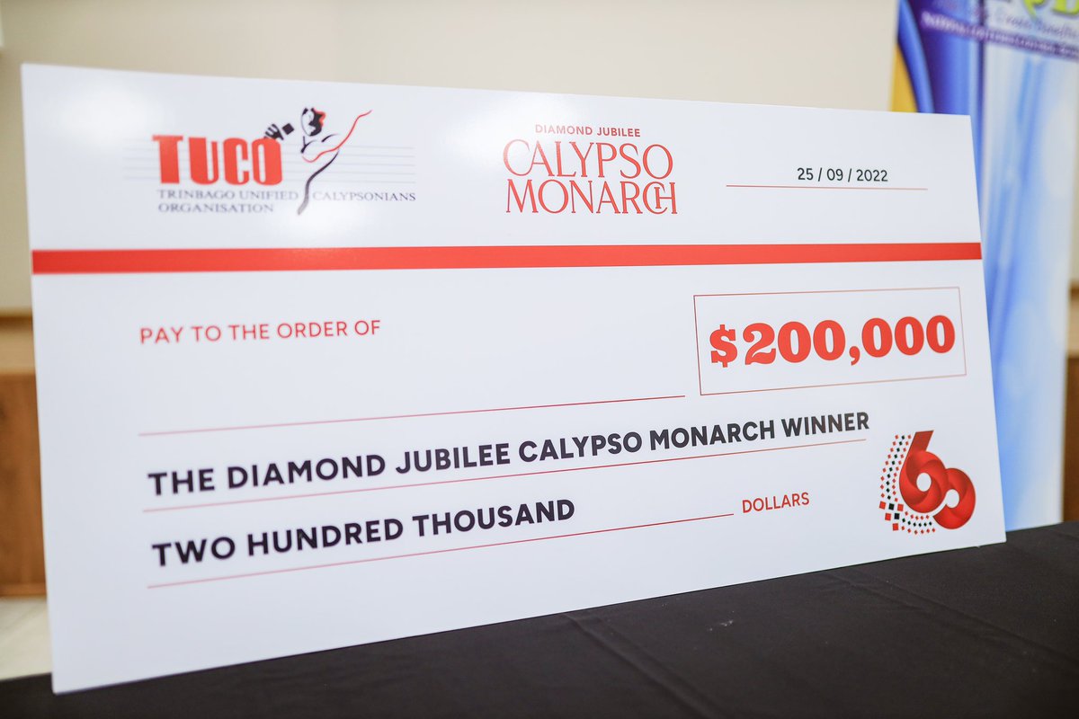 forgeforwardtt's tweet photo. Eyes on the prize! 👀
The winner of this year's Diamond Jubilee Calypso Monarch walks away with a fabulous grand prize of $200,00!
#forgingforward #60independence #tuco #GoRTT #diamondjubilee #calypso #visittrinidad #nlcb #bmobile #NGC https://t.co/PWT0WZTtay