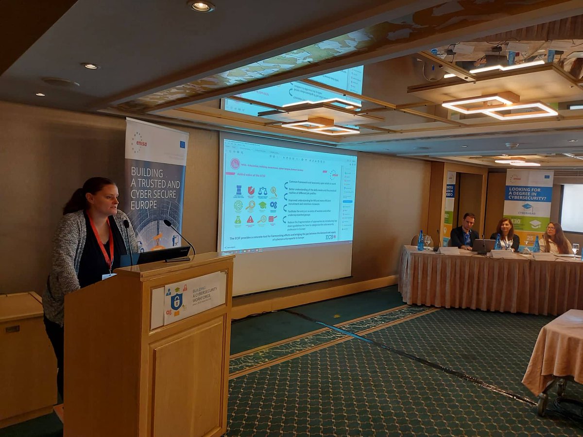 enisa_eu's tweet photo. #ENISA's #EUCyberSkills conference continues with a discussion on the ECSF use cases:

"We have to speak the same language when it comes to skills and trainings. The ECSF introduces a common framework and taxonomy to work with and a cybersecurity curricula designer. " https://t.co/sWkowNZPjP