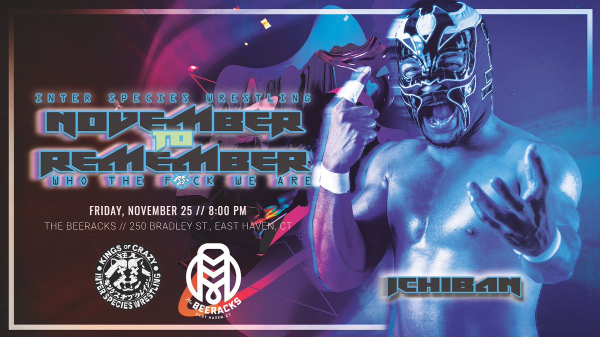 TICKETS ON SALE NOW!

Don’t miss our return to Connecticut after a seven year hiatus when we come to The Beeracks in East Haven on Black Friday with a FANS BRING THE LEGO DEATHMATCH!

Grab yours today, and let’s freakin’ party.

Interspecieswrestling.com/tickets