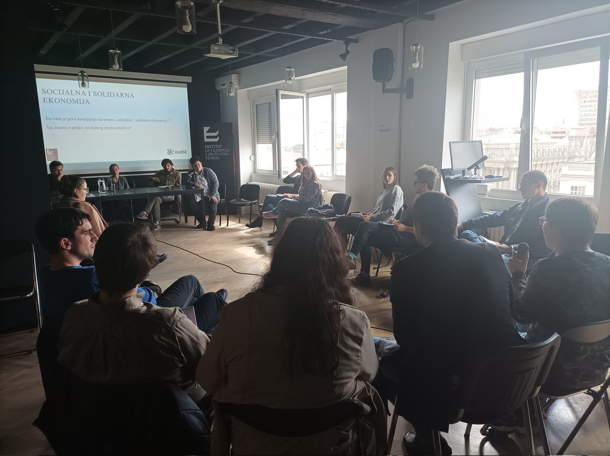 IFDT_Beograd's tweet photo. Počeo je okrugli sto na temu Solidarne i socijalne ekonomije, uz aktivno učešće i govornika/ca i polaznika treće #ANDEM letnje škole kao i gostiju.
@USEmbassySerbia @KoalicijaSP #AngažovanaMisao #EngagedThought #IFDT #ANDEM2022 #Engagement #democracy https://t.co/nbleZSh6Tj
