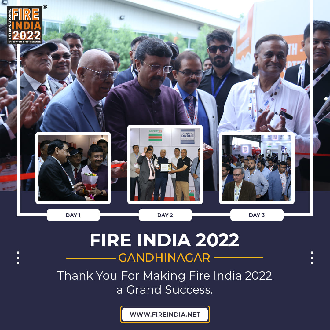 FireIndia's tweet photo. Team Fire India thank you all our participants, visitors, delegates, and partners for being part of us and making it a grand success.
#FireIndia #FireIndia2022 #firesafety #safety #fireprotection #exhibitionspace #event #india #firecontrols #exhibition #gandhinagar #Gujarat https://t.co/oDY3NVB19X