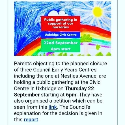 JD_dewey's tweet photo. Support Hillingdon Nurseries on Thursday 22nd September 2022, 6pm, Uxbridge Civic Centre. #hillingdon #uxbridge #ruislip #ickenham #Cowley #northwood #harefield #yiewsley #westdrayton #ub8 https://t.co/V5GGlhXe96