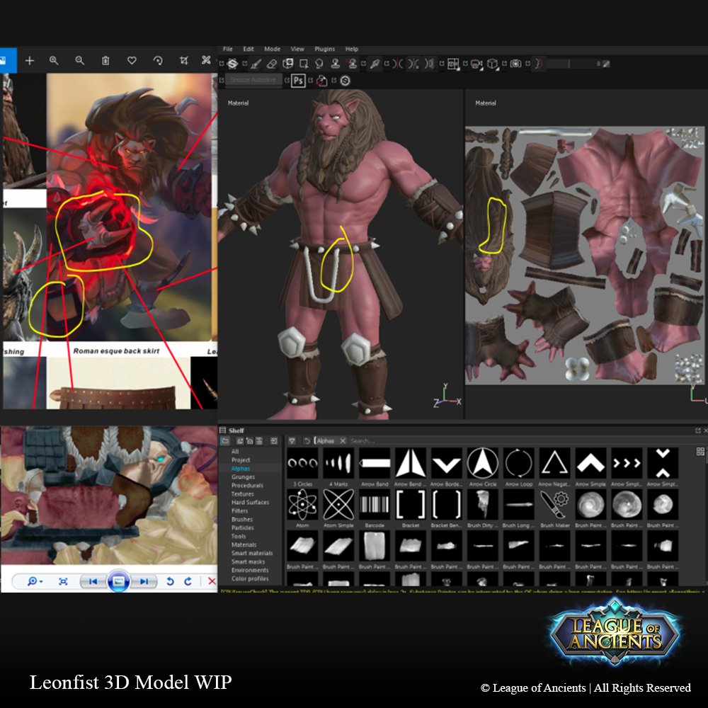 LOAOfficialMOBA's tweet photo. Your favorite beast is back and looking more majestic than ever 🦁

Since the initial skill preview, we’ve enhanced Leon Fist’s model with more details and textures to further define his muscular build, accentuating his role as a mighty warrior. https://t.co/lmy27Bhqi7