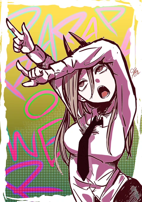 今まで割とチェンソーマンの絵けっこう描いてた。(パワーちゃんばっか)

 #チェンソーマン
 #chainsawman 
 #絵描きさんと繋がりたい 