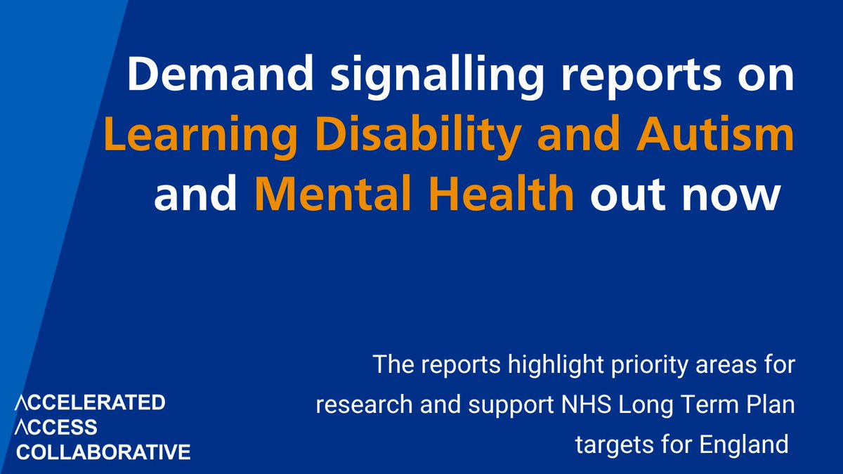 Working with healthcare professionals and people with lived experiences we've identified areas in #MentalHealth and #LearningDisabilityandAutism that need further research so more people and their families get the best care. Download the reports here ➡️ england.nhs.uk/aac/what-we-do…