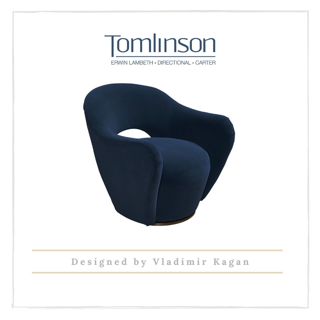 This eye-catching piece is fresh, full of energy, and sensuality is designed by no other than designer Vladimir Kagan. The luxurious Midnight seating, the Leona Swivel Chair, channels a dramatic and fresh appeal.

#hpmkt #interiordesign