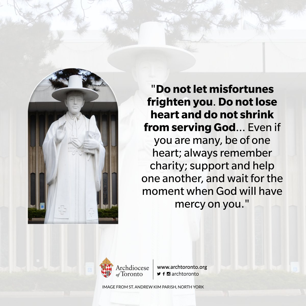 Archdiocese of Toronto on Twitter "St. Andrew Kim Taegon, pray for us! memorial https//t.co