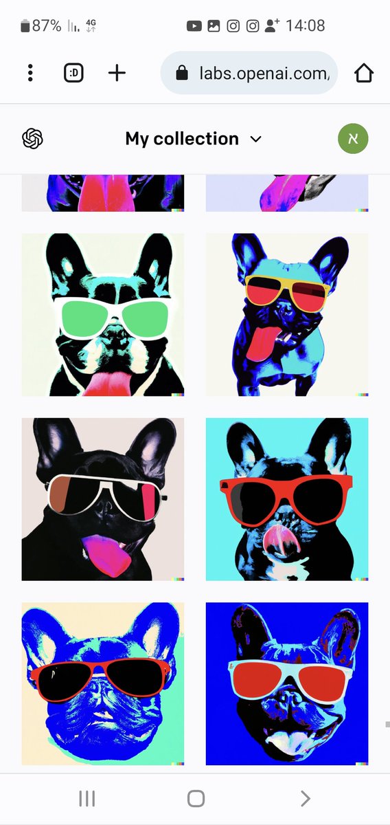 I executed this query many times on #dalle2 ~Andy Warhol style of a french bulldog.
Couple of days later I saw this style featured on dalle main search page 😍