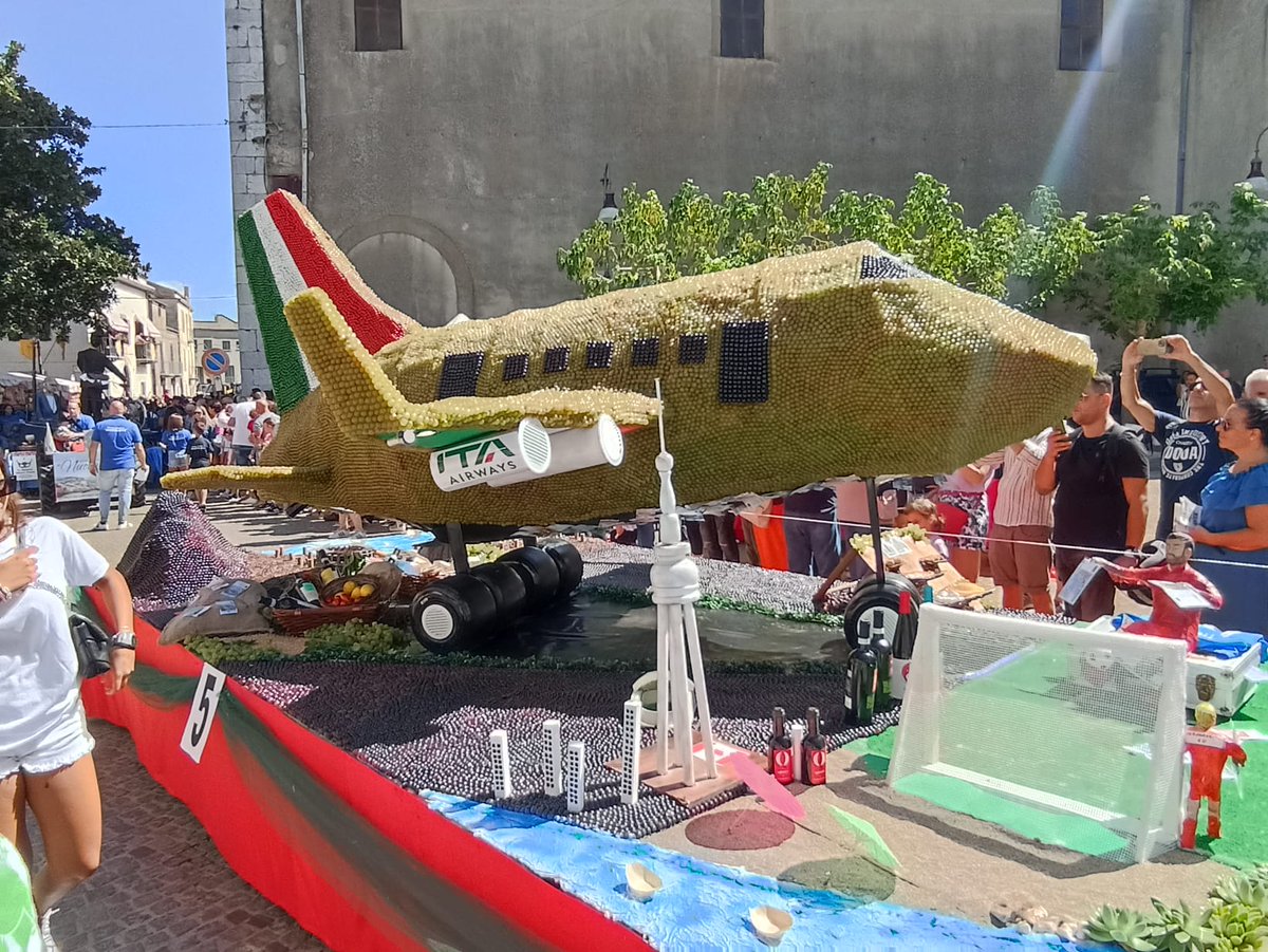 MatteoPalmisani's tweet photo. @CarlodeBlasio1 Carro allegorico fatto con chicchi d'uva alla festa del vino di #Solopaca (Bn). https://t.co/3SnovGKxVP