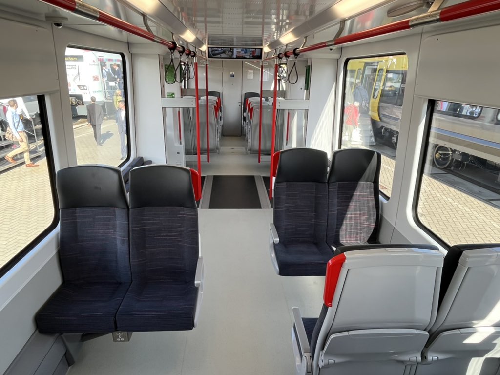 TodaysRailways's tweet photo. Great to be back at the @InnoTrans trade show in Berlin today with three British trains on display. First up is Stadler Citylink bi-mode tram-train 398004 for @tfwrail for the Cardiff Valleys. Three are already at RIDC for testing. Service introduction is expected in 2024. https://t.co/ECOwFsMHox