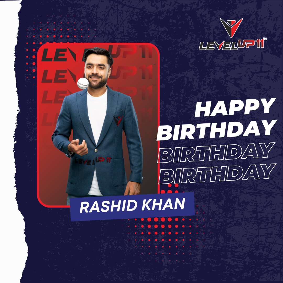 Levelup_11's tweet photo. Happy Birthday @rashidkhan_19  May your day be filled with joy and blessings! As you celebrate your birthday, we pray that your life will be filled with strength, wisdom, grace, and health. hope your year is filled with joy! Happy birthday and many happy returns!
#RashidKhan https://t.co/xWR4sofxJ9