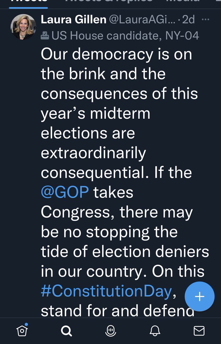 LauraLying's tweet photo. Spoken like a person who did not concede her very own loss in 2019 for several weeks after the election. This hypocrite couldn’t even face her own supporters on election night to thank them.         #denial it ain’t just a river. https://t.co/GLvgL9nRDf