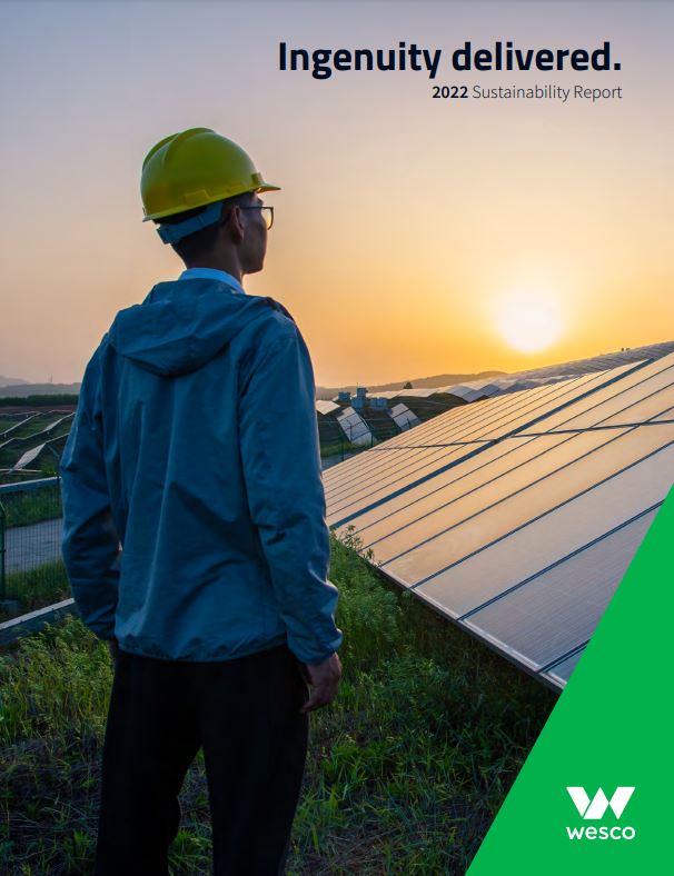 .<a href="/WESCOcorp/">Wesco</a> issued its annual Sustainability Report, outlining its progress and setting new #ESG goals, including 2030 goals for landfill waste, green house gas emissions and safety. bit.ly/3BRmuML via <a href="/ReportAlert/">Report Alert</a>