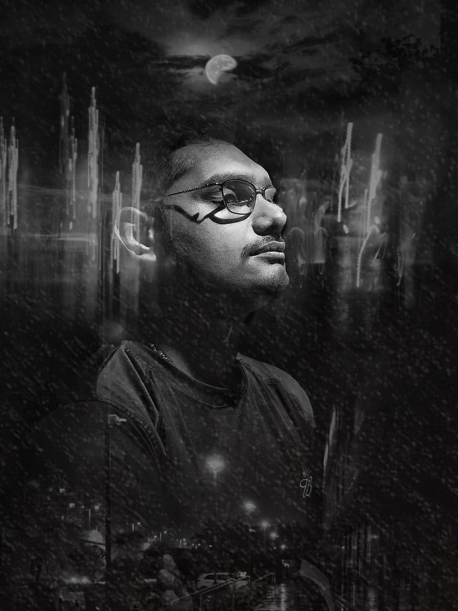 Heelshah1117's tweet image. Tried double exposure effect
#learningphotoshop
#adobephotoshop
#design #Artist #dark #Moon 
#designersworld