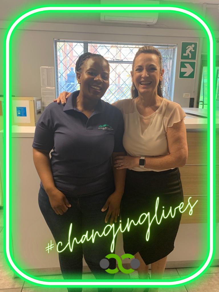 We popped by to visit our #new #starts. 

It was so #great meeting this lovely lady. 

Congratulations Zandile on your new role as a #receptionist 

Your future looks #bright 🙌🌈 

#changinglives #future #welovewhatwedo #receptionist