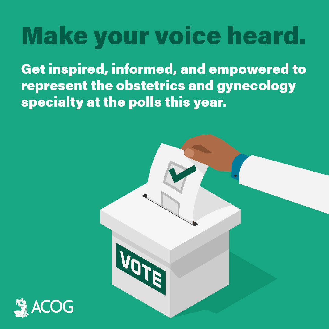 acog's tweet photo. This election season, health care is on the ballot. Today is National #VoterRegistrationDay. Make a plan to advocate in your state and vote to protect reproductive health. Check your registration status and get out the vote: https://t.co/jBZDka75yv #ACOGvotes #NoSpinJustScience https://t.co/PiIrJ2mvf2