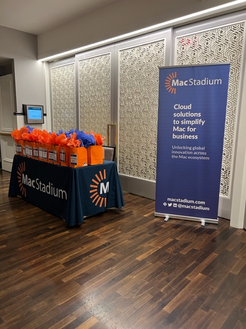 MacStadium's tweet photo. We are so excited to be hosting our first user conference today. Can't wait to hear from our speakers and learn more on Mac virtualization &amp; cloud solutions for macOS. #macstadium #macforclouds https://t.co/wEiuk9byz5