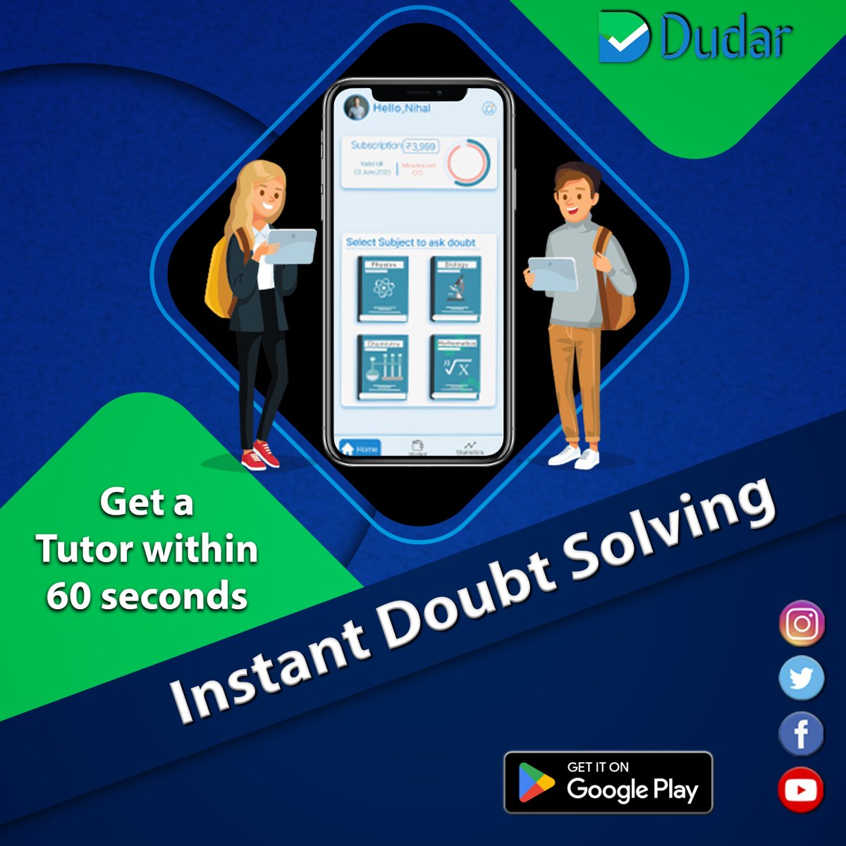 solvedudar's tweet photo. Wouldn't it be nice to get your problem solved instantly. Get Dudar to have solution for your queries on your finger tips.
.
.
Download now: https://t.co/FbR41yiJNV...
.
.
#education #doubtful #tutors #solveproblems #tutoring #learn #onlineclasses #class #livetutorial #Online https://t.co/zGEwGX7nR4