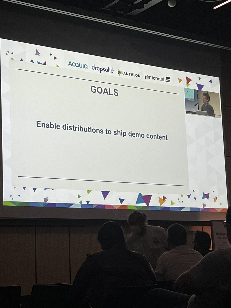 RawatAk_47's tweet photo. @alexpott talking about making #DrupalDistributions better, the future goals and Recipes (set of instructions)
#DrupalConEur #DrupalConPrague #DrupalCon @opensenselabs https://t.co/dfpEIHY0MF