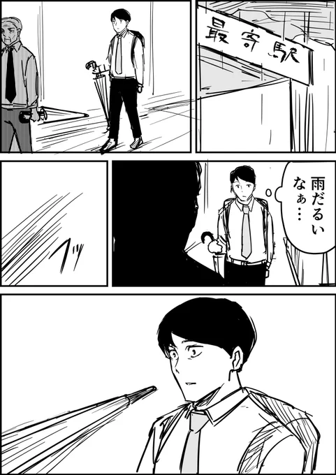 傘の持ち方 1/2 