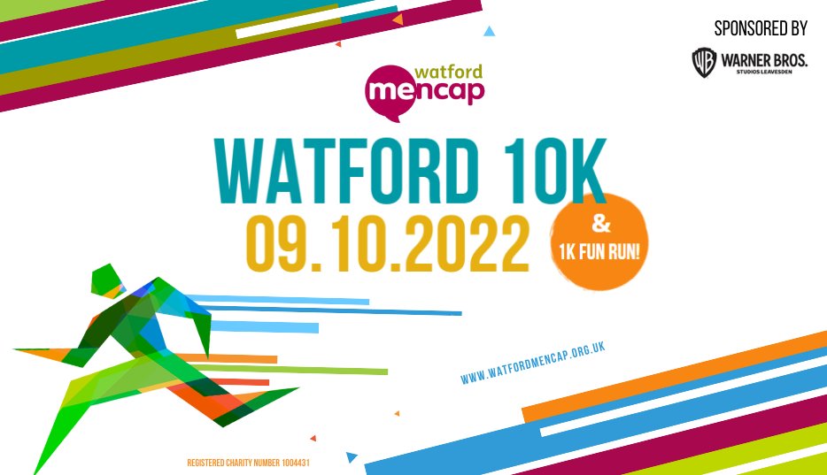 Will you be joining us at the Watford 10k on Sunday 9 October?
Sign up at watfordmencap.activetrainingworld.com/tc-events/watf…