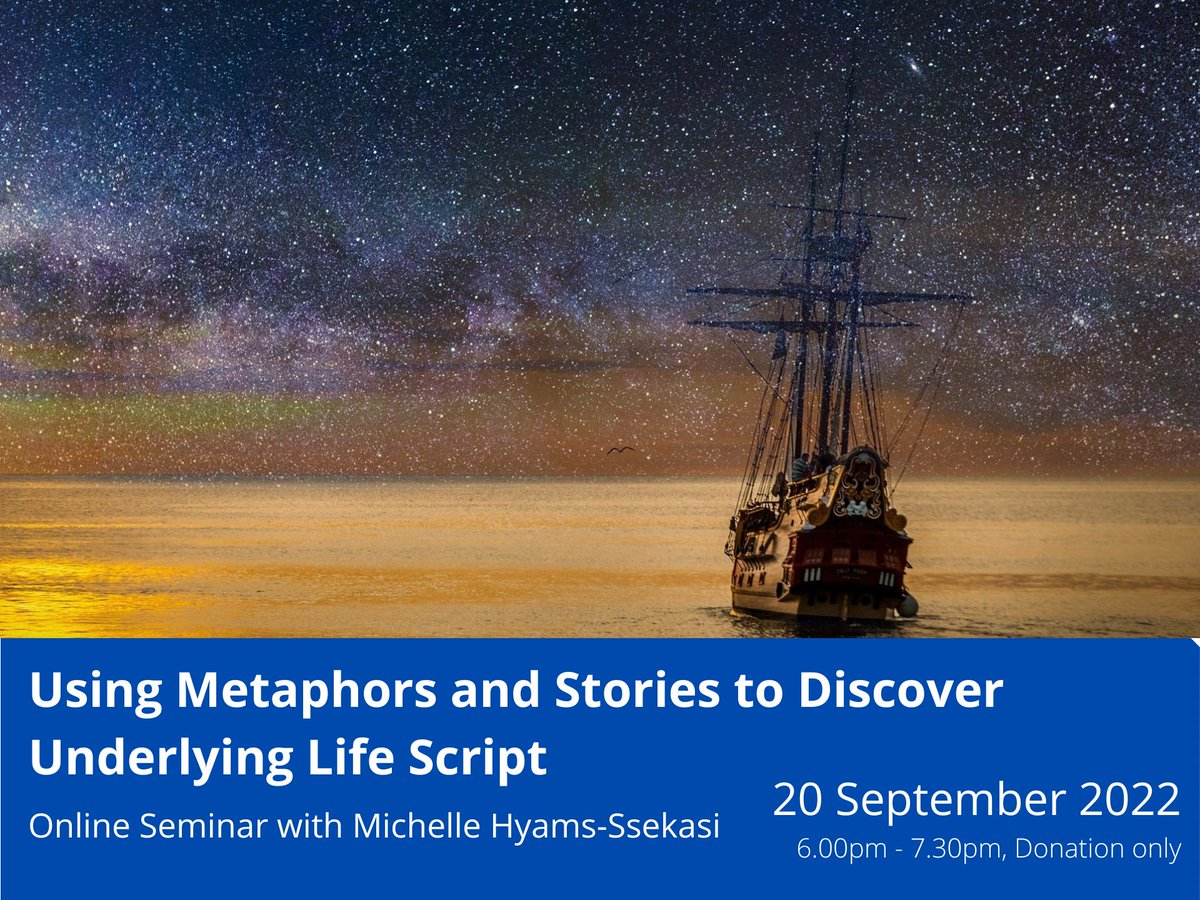 tatraining_org's tweet photo. Last chance to book on this evening's online seminar on stories and lifescript 6.00 - 7.30pm. @tatraining_org. https://t.co/rdSRgmx6dO. Its donation only so pay what you can. #counselling https://t.co/EZNHrADX0z