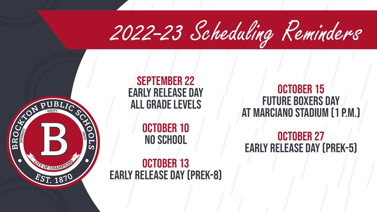 REMINDER: Thursday is an early dismissal day for all grade levels.