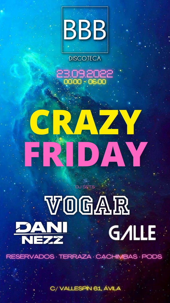 📆CRAZY FRIDAY en BBB