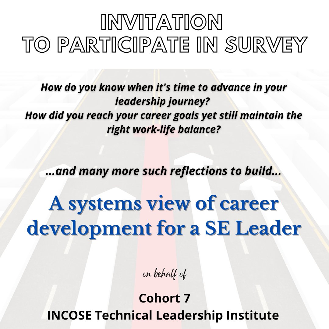 Leaders in my network - Would appreciate your response to the survey and support a project i am working on. docs.google.com/forms/d/e/1FAI…
#systemsengineering #systemsleader #leadership #mbse #incose #development #careerdevelopment #leader #research #career