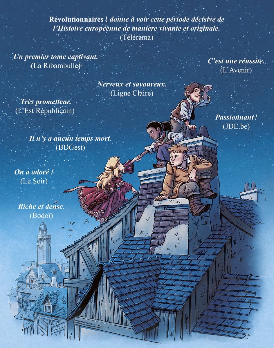 Que pense la presse de notre nouvelle série
"Révolutionnaires !" ? 📰 Jugez plutôt !

📘 Révolutionnaires ! #1 : les Princes Misère
🔔 Tome 1 en librairie
📲 Extrait : bit.ly/revolutionnair…

#bd #sortiesbd #bandedessinée #histoire
#revolution #aventure #nantes #lelombard