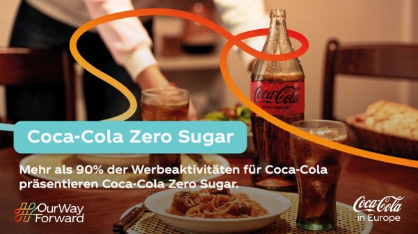 CocaCola_De's tweet image. Mit unserem Coca-Cola Brandmarketing werben wir für zuckerarme und zuckerfreie Getränke. Deshalb sind über 90% unseres Marketings in Europa auf Coca-Cola Zero Sugar ausgerichtet. cokeurl.com/wgj9s7 #OurWayForward #LessSugarMoreChoice