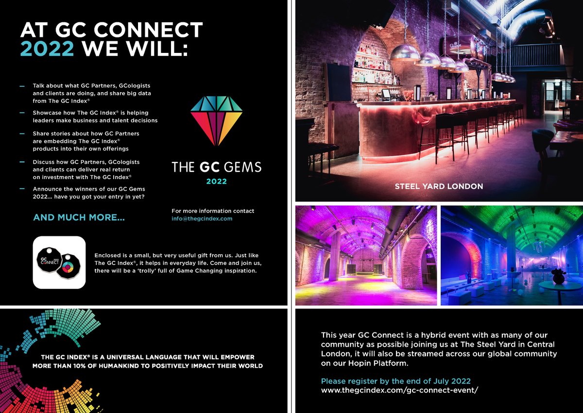 TheGCIndex's tweet image. #GCCONNECT2022 - CASE STUDY

#GCPartner The Game Changer Collective will be joining their client Grünenthal Group to talk about how they have enhanced organisational impact by embracing individual #coaching, #teamdevelopment by aligning people to #businessprocess.