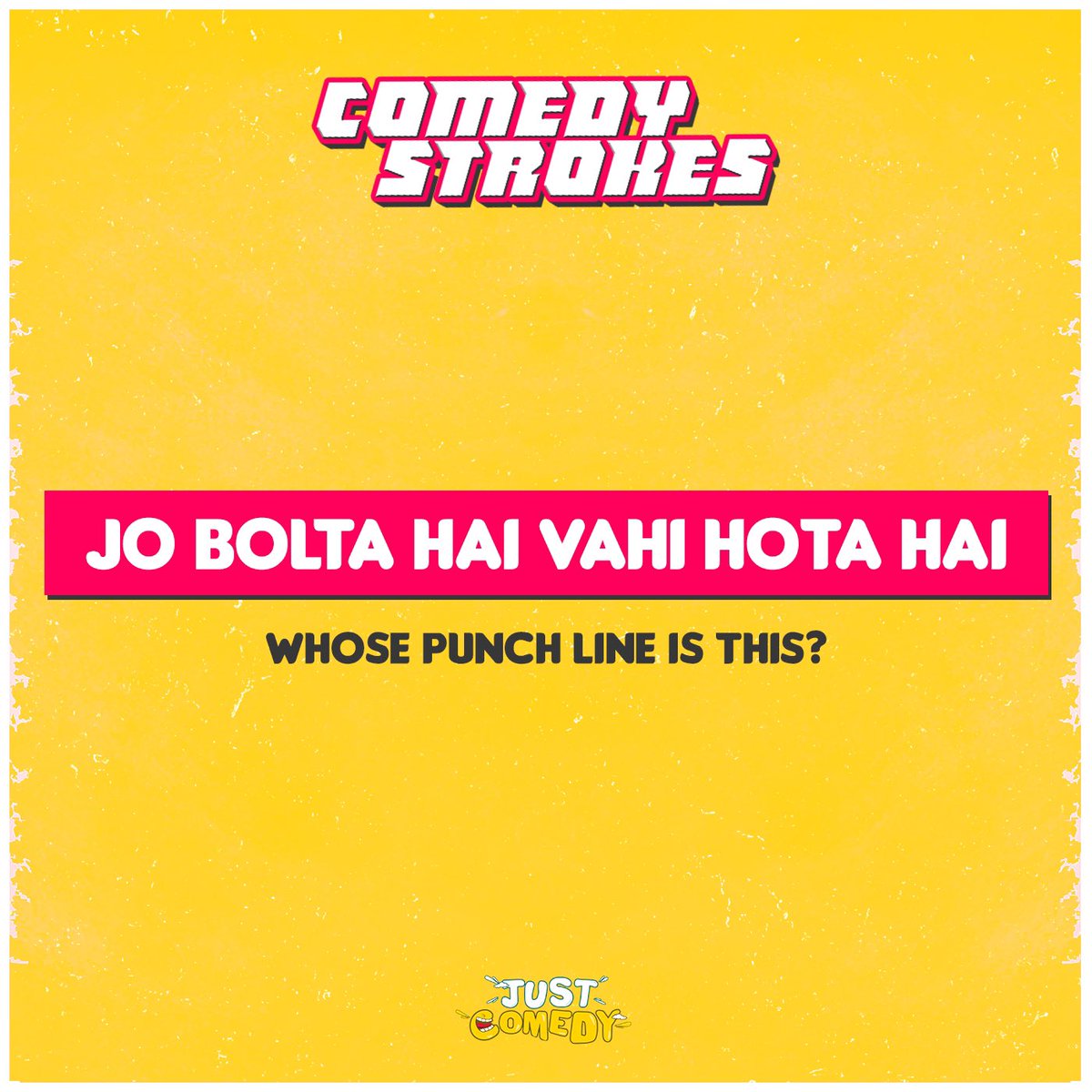 justcomedyfest's tweet photo. Hey all the Comedy Fans, guess the comedian behind this legend stroke and test how big fan of comedy you are😍
.
.
.
#comedy #comedyvideos #punchline #comedystrokes #funny #comedian #lol #standupcomedy #standup #laugh #laughter #laughter #funnyvideos #bassi #rahuldua #zakhirkhan https://t.co/vCdBIXl3Ml