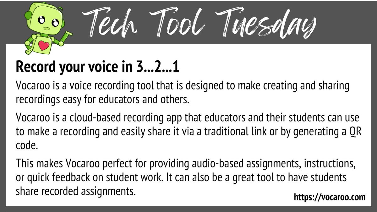 MISDDLTeam's tweet photo. #TechToolTuesday - Record your voice with @vocaroo 🎤 🎶 ➡️ https://t.co/3839UiRsqJ #MISDdigital #Vocaroo https://t.co/dGOVkZwXOe