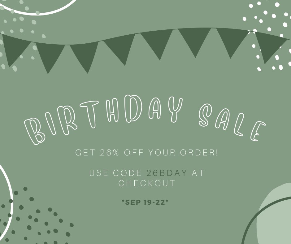lunabellthreads's tweet photo. ✨It’s my birthday! I have a sale going on✨
Get 26% off your order using the code 26BDAY 🫶🏻 https://t.co/O1q9xl41hx