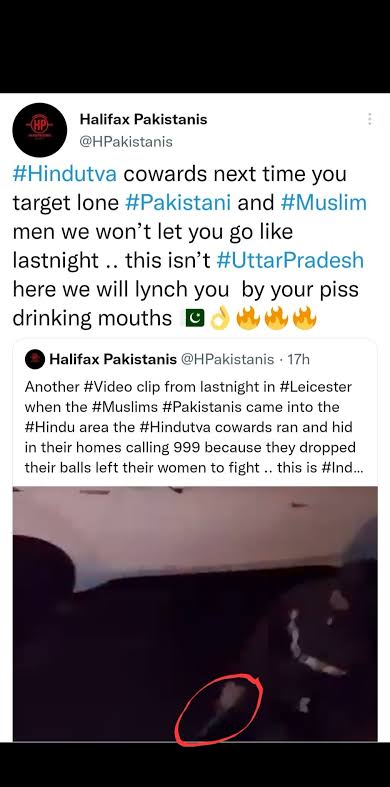 Hope so UK Police will never tolerate such Ignorant practice as most are labourers from #India working in #Leicester. This is not India where the Hindus get police support. <a href="/leicspolice/">Leicestershire Police</a> should deport them immediately
#MuslimsUnderAttack 
#LeicesterCity #Israel #Haram #ViralVideo