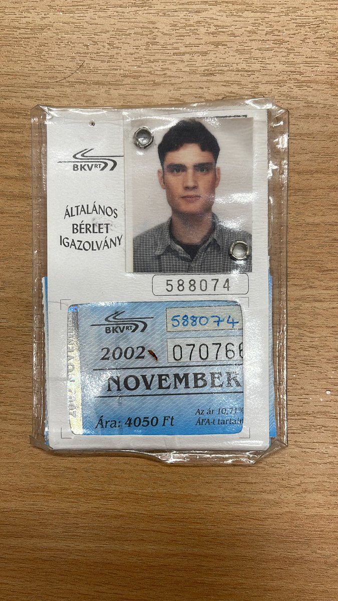 eamonn_butler's tweet photo. Based on an “amazing” tweet by @CraigTweeted I feel obliged to shared my Budapest public transport card from 2002 when I was undertaking PhD fieldwork! If I look hard enough I could probably find my old 1996 Uni Matric card too but I’m probably not going to do that! 😏 https://t.co/Ev8Zyg43n1